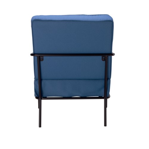 Jemini Wire Frame Reception Armchair 620x880x830mm Navy KF90478