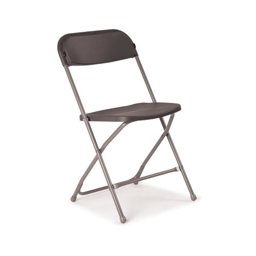 Titan Straight Back Folding Chair 445x460x870mm Charcoal KF90528 | KF90528 | Titan