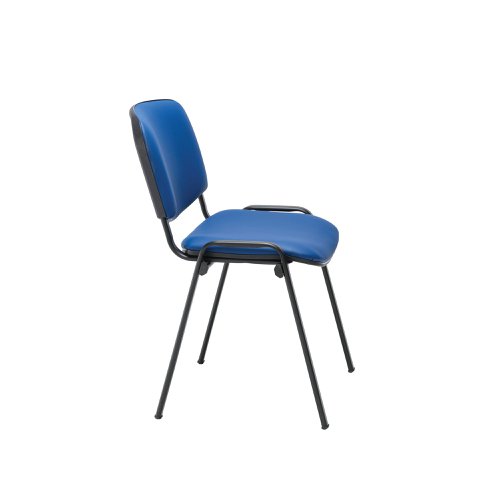 This multipurpose stacker chair is ideal for use in in both public and private sector environments. It stacks four high, making it ideal when storage space is a premium. It has a cushioned seat and back for added comfort and a robust black frame.