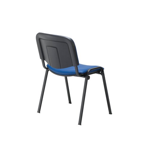 This multipurpose stacker chair is ideal for use in in both public and private sector environments. It stacks four high, making it ideal when storage space is a premium. It has a cushioned seat and back for added comfort and a robust black frame.