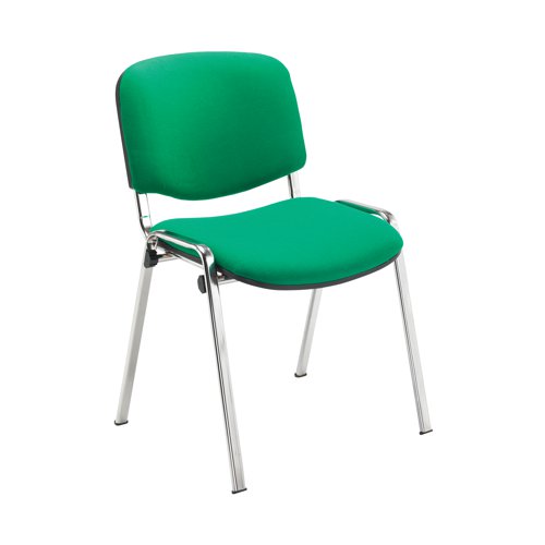 Jemini Ultra Multipurpose Stacking Chair 532x585x805mm Chrome/Green CH0503GN | VOW