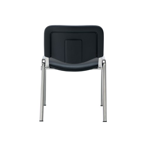 Jemini Multipurpose Stacking Chair 532x585x805mm Chrome/Black Polyurethane KF90563