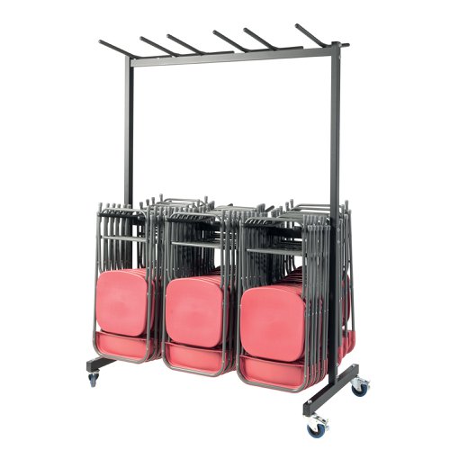 Titan Folding Chair Trolley 790x1750x2250mm Black KF90570