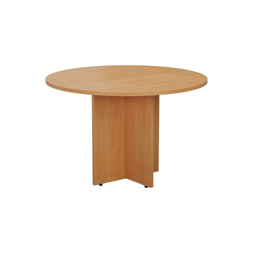 Jemini Round Meeting Table 1100x1100x730mm Beech KF90685