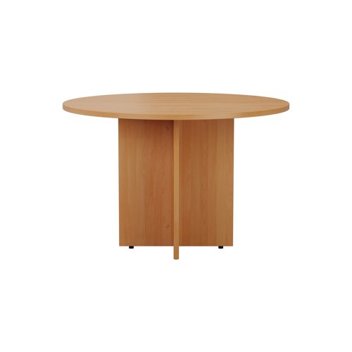 Jemini Round Meeting Table 1100x1100x730mm Beech KF90685