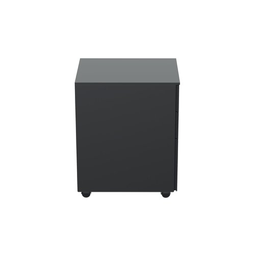 Jemini Contract Steel 3 Drawer Mobile Pedestal Slimline 300x470x615mm Black KF90691 | VOW