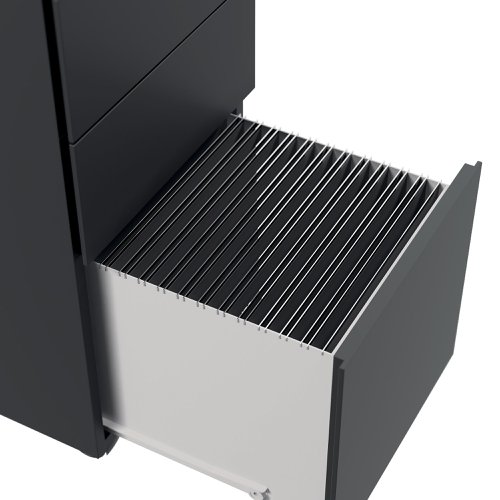 Jemini Contract Steel 3 Drawer Mobile Pedestal Slimline 300x470x615mm Black KF90691 | VOW