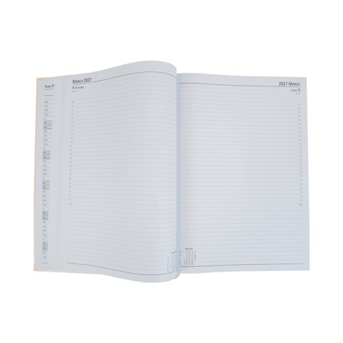 Desk Diary Day Per Page Appointment A4 Soft Beige 2027 FS669226