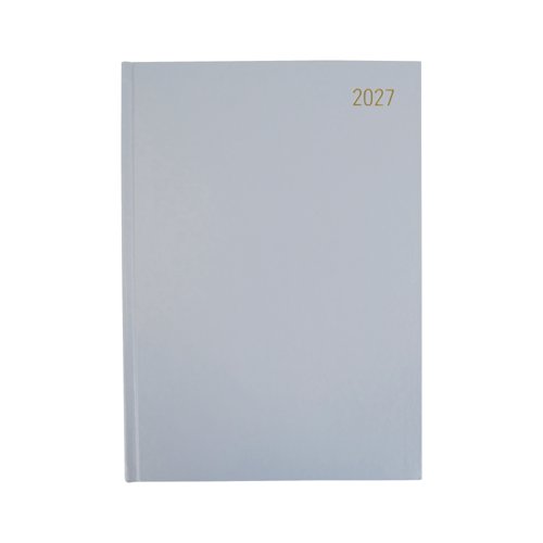 Desk Diary Day Per Page Appointment A4 Silver Grey 2027 FS669203