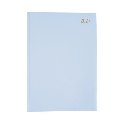 Desk Diary Day Per Page Appointment A4 Soft Blue 2027 FS669353