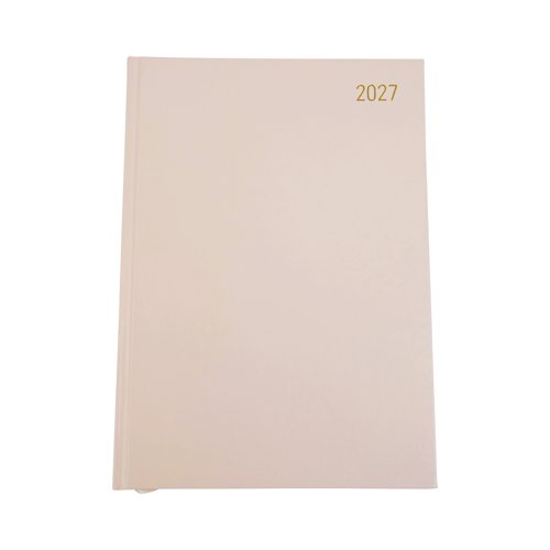 Desk Diary Day Per Page A4 Soft Beige 2027 FS669214