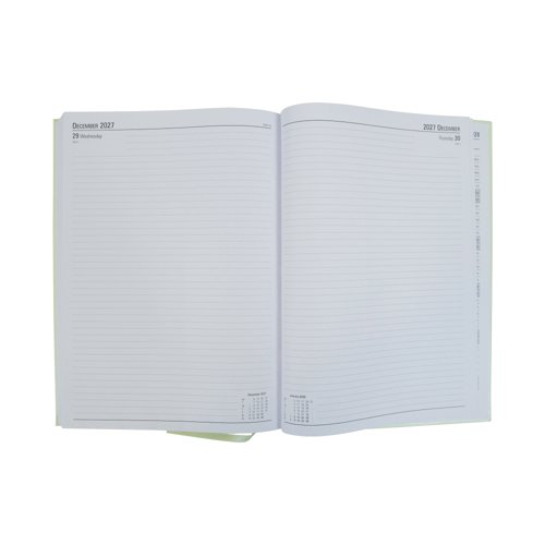 Desk Diary Day Per Page A4 Sage Green 2027 FS669373