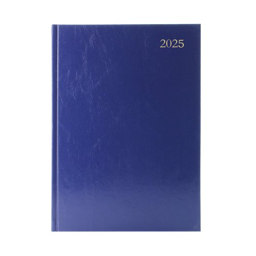 Desk Diary Day Per Page Appointment A5 Blue 2025 KFA51ABU25