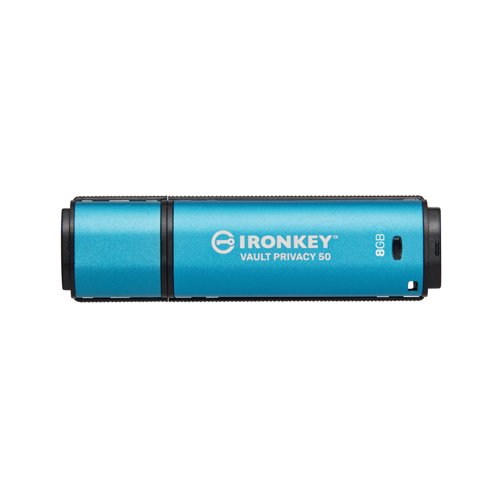Kingston Ironkey Vault Privacy 50 AES-256 Encrypted FIPS 197 USB Flash Drive 8GB IKVP50/8GB