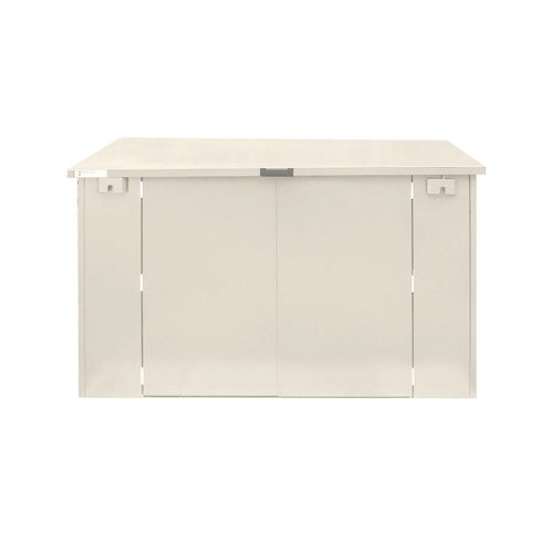 Safestor Ripon Lift-Up Lid Metal Garden Shed Ivory SFSC004-316