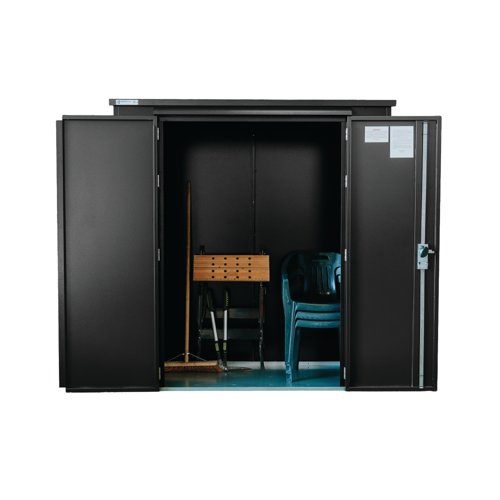 Safestor Richmond Metal Garden Shed Dark Grey SFSC016-315