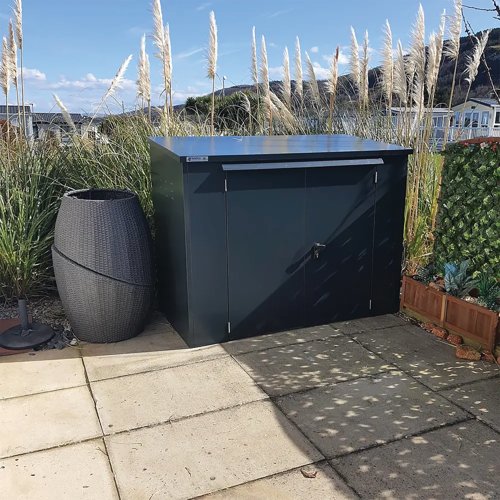 Safestor Richmond Metal Garden Shed Dark Grey SFSC016-315