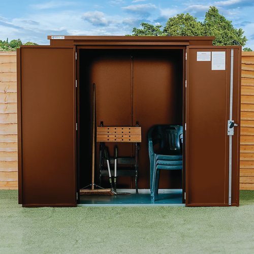 Safestor Harrogate Metal Garden Potting Shed Clay Brown SFSC017-317