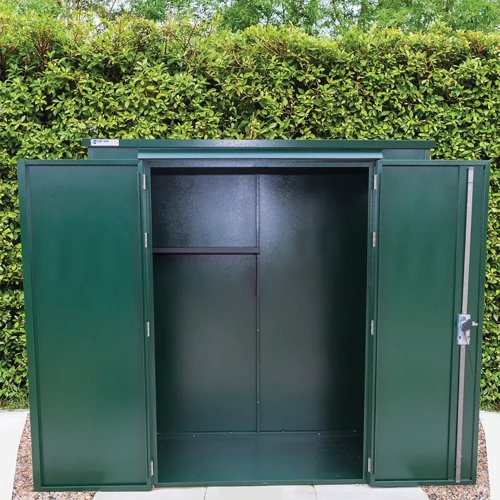 Safestor Harrogate Metal Garden Potting Shed Fir Green SFSC017-318