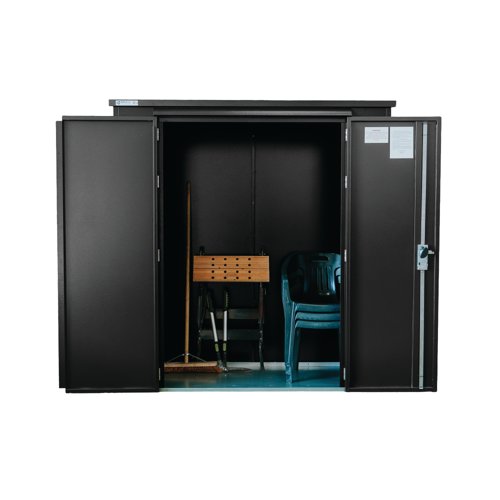 Safestor Harrogate Metal Garden Potting Shed Dark Grey SFSC017-315