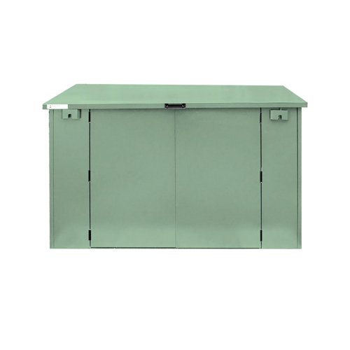 Safestor Ripon Lift-Up Lid Metal Garden Shed Lakeland Light Green SFSC004-319