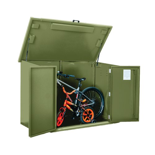 Safestor Ripon Lift-Up Lid Metal Garden Shed Lakeland Light Green SFSC004-319