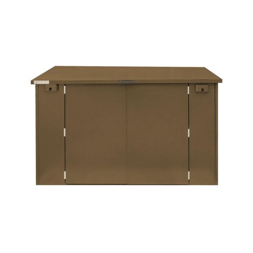 Safestor Ripon Lift-Up Lid Metal Garden Shed Clay Brown SFSC004-317