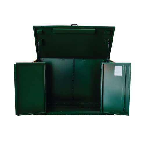 Safestor Ripon Lift-Up Lid Metal Garden Shed Fir Green SFSC004-318