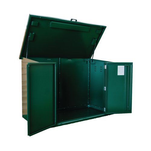 Safestor Ripon Lift-Up Lid Metal Garden Shed Fir Green SFSC004-318