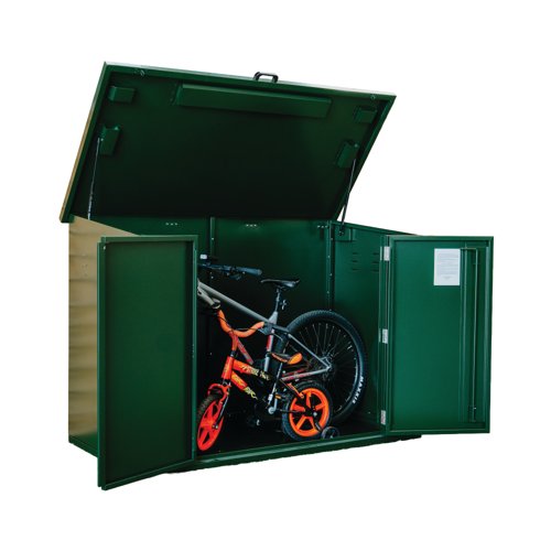 Safestor Ripon Lift-Up Lid Metal Garden Shed Fir Green SFSC004-318