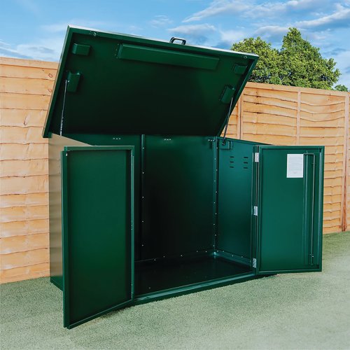 Safestor Ripon Lift-Up Lid Metal Garden Shed Fir Green SFSC004-318