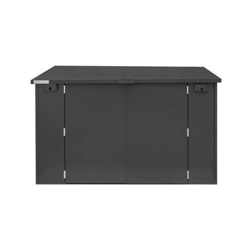 Safestor Ripon Lift-Up Lid Metal Garden Shed Dark Grey SFSC004-315