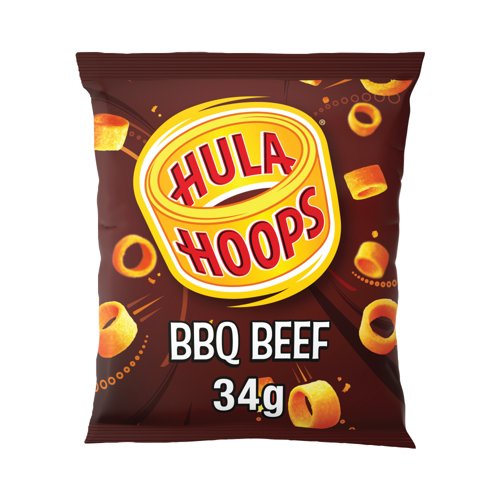 Hula Hoops BBQ Beef Crisps 34g Pack of 32 19697