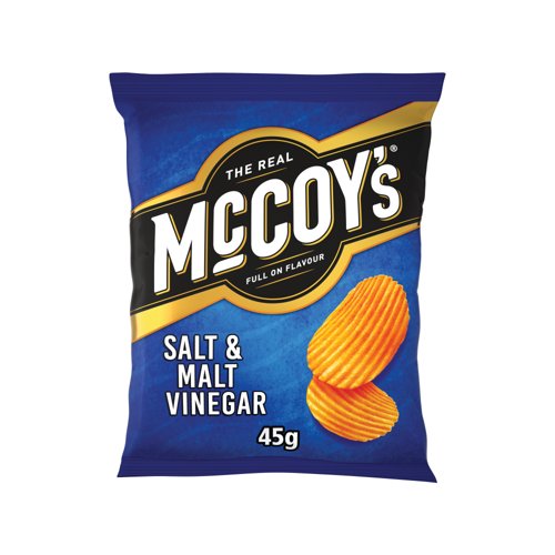 McCoys Salt and Malt Vinegar Crisps 45g Pack of 36 09009