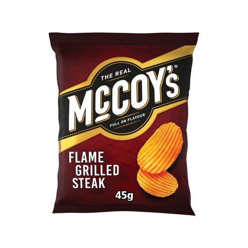 McCoys Flame Grilled Steak Crisps 45g Pack of 36 09006