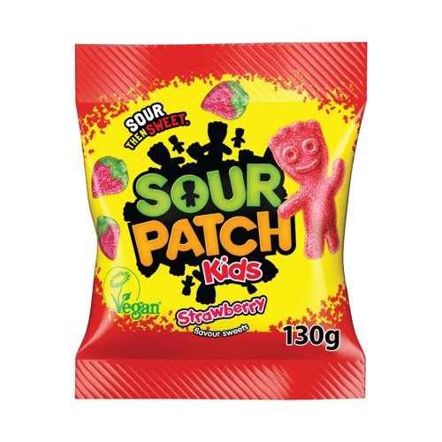 Sour Patch Kids Strawberry Gum Sweets 130g (Pack of 10) 4314130