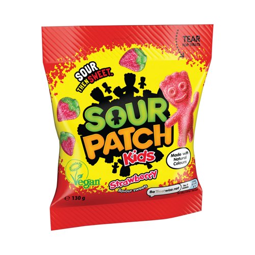 Sour Patch Kids Strawberry Gum Sweets 130g (Pack of 10) 4314130