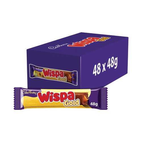 Cadbury Wispa Gold Choc Bar 48g (Pack of 48) 913457