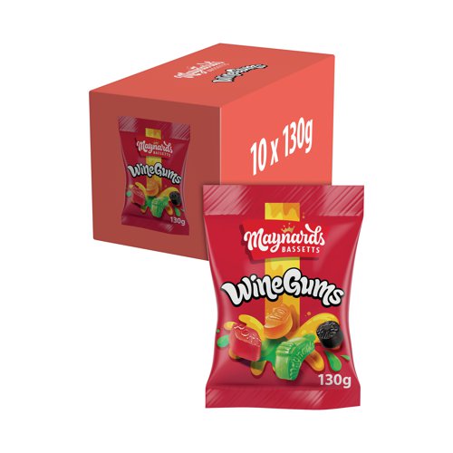 Maynards Bassetts Wine Gums 165g (Pack of 10) 4304655