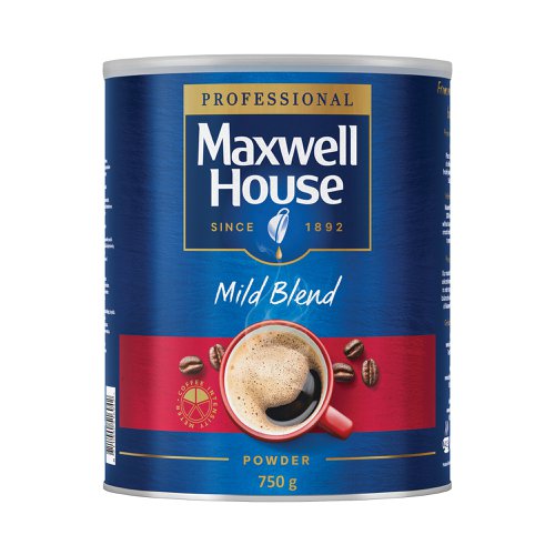 With a mild and refreshing taste, this Maxwell House instant coffee gives a smooth, satisfying drink simply by adding hot water. Supplied in a 750g tin for freshness, handy refill bags are available separately.