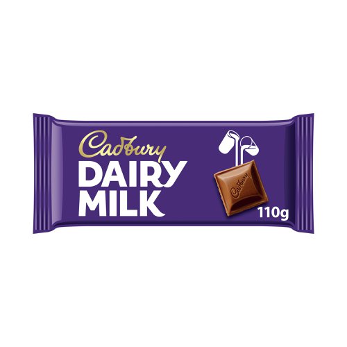 Cadbury Dairy Milk Chocolate Bar 110g 4057359 Chocolate & Confectionery KS83244