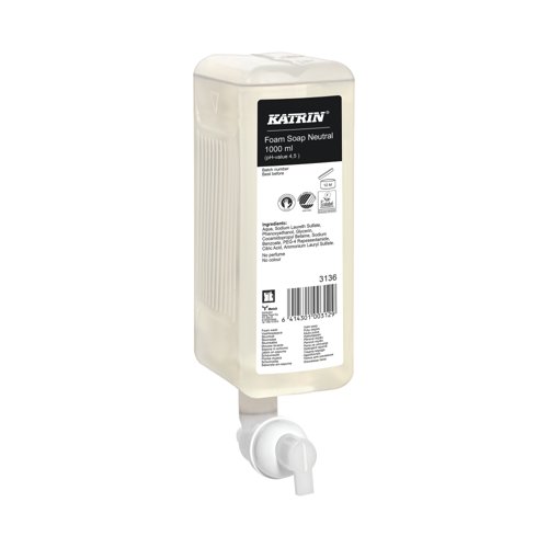 Katrin Foam Soap Neutral 1000ml Pack of 6 3136