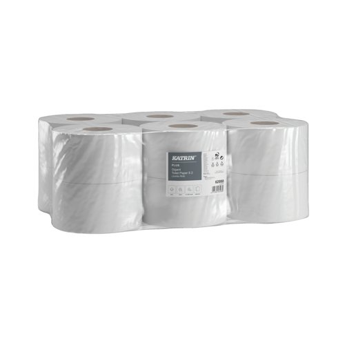 Katrin Gigant Toilet Roll 2-Ply 60mm Core Refill Pack of 12 62080