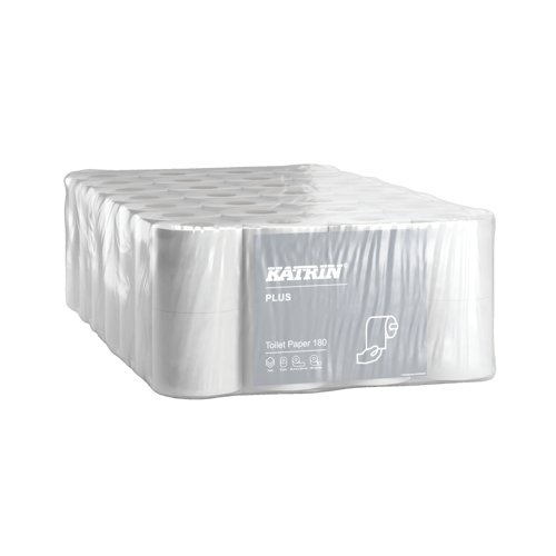 Katrin Plus 3-Ply Toilet Paper Roll 180 Sheets 7x8 Pack of 56 87709