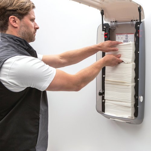 Katrin Plus C-Fold Paper Towels 2-Ply White Pack of 16 92512