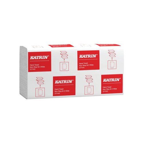 Katrin 2-Ply Z-Fold Paper Towel Non-Stop Wide x160 Pack of 21 101306