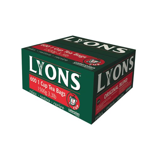 Lyons Green Original Blend 1 Cup Flat Tea Bags (Pack of 600) LB0001