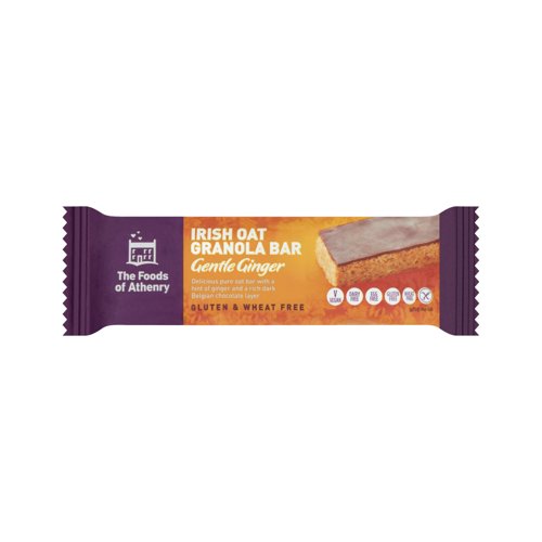 The Foods of Athenry Irish Oat Granola Bar Gentle Ginger (Pack of 20) 590981