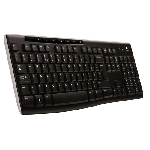 Logitech Black K270 Wireless Keyboard UK Layout 920-003745