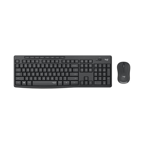 Logitech MK295 Silent Wireless Combo keyboard Mouse included USB QWERTY English Graphite